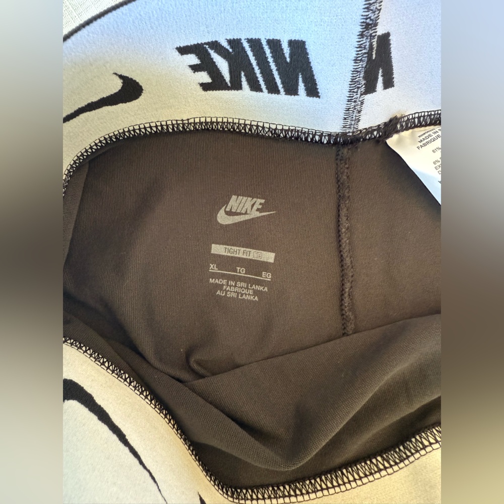 Nike Black Charcoal Leggings XL - Picture 3 of 5